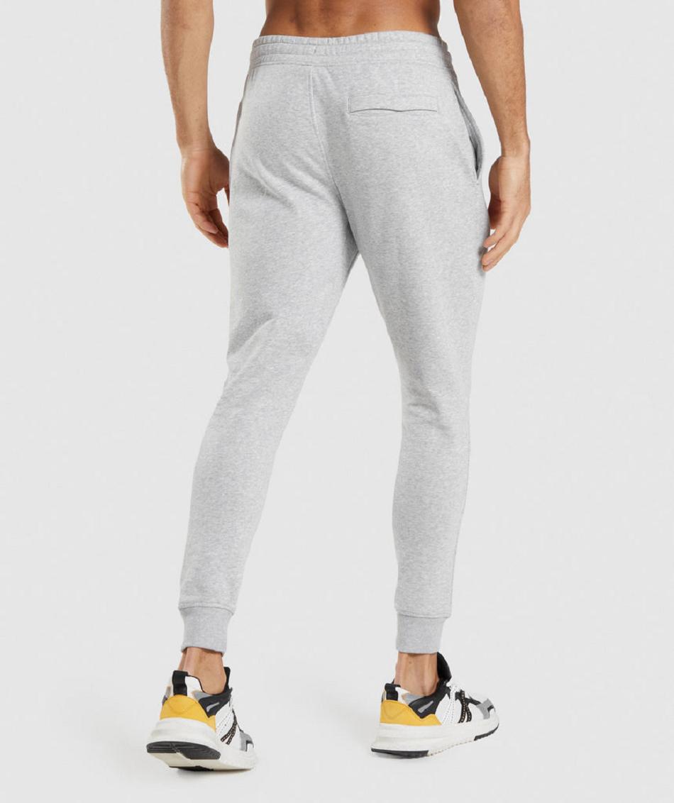 Pantalones Jogger Gymshark Crest Hombre Gris Claro | CO 3710YXF